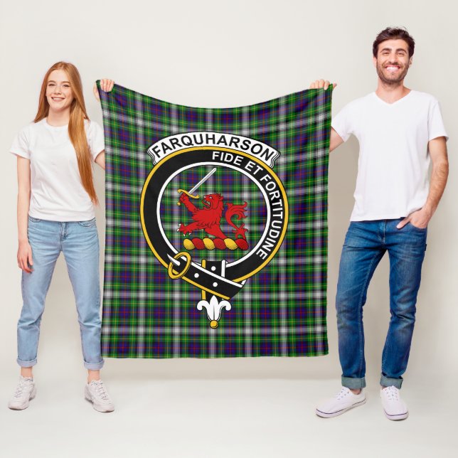 Farquharson-klanens Tartan Plaid Fleecefilt (På plats)