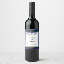 Farquharson Scottish Bröllop Vin etikett