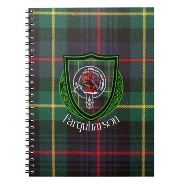 Farquharson Scottish Clan Tartan & Crest Anteckningsbok (Framsidan)