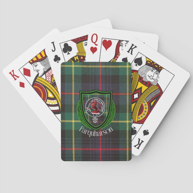 Farquharson Scottish Clan Tartan & Crest Casinokort (Baksidan)