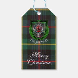 Farquharson skotska klan tartan & vapen presentetikett