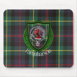 Farquharson skotska klans tartan och vapensköld musmatta