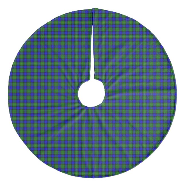 Farquharson tartan blue grönt plaid julgransmatta fleece (Framsidan)