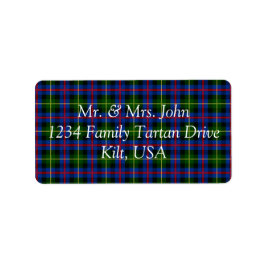 Farquharson Tartan Label Adressetikett