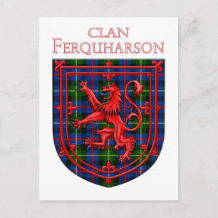 Farquharson Tartan Scottish Play Lejon Rampant Vykort