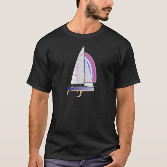 Farr 30 en designtävlasegelbåt tee shirt (Framsida)