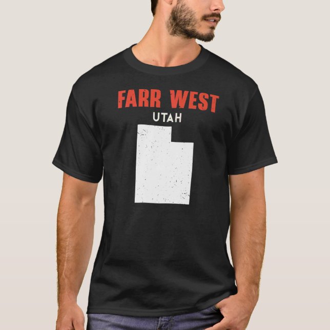 Farr Väster Utah USA, delstat Amerika Travel Utaha T Shirt (Framsida)