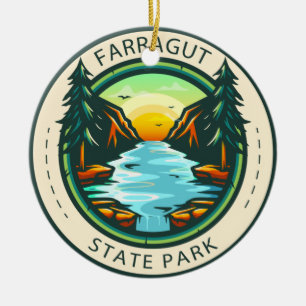 Farragut State Park Idaho Badge Julgransprydnad Keramik