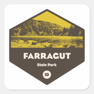 Farragut State Park Idaho Fyrkantigt Klistermärke