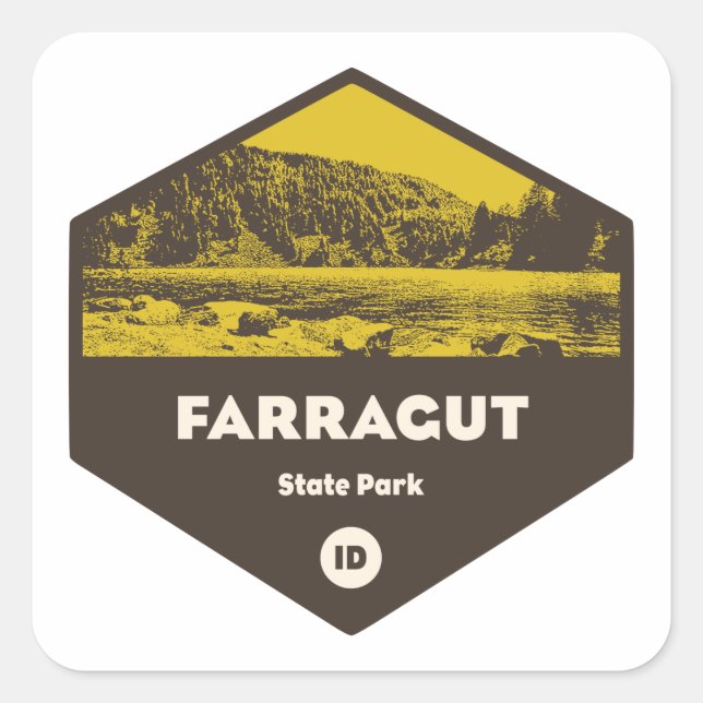 Farragut State Park Idaho Fyrkantigt Klistermärke (Framsida)