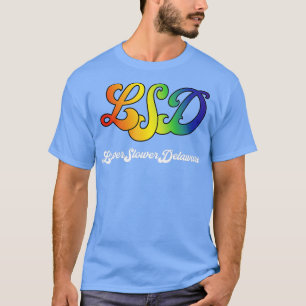 Färre, långsammare Delaware-Multifärgad 1960s-desi T Shirt