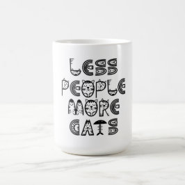 Färre Människor Fler Katter  Kaffemugg