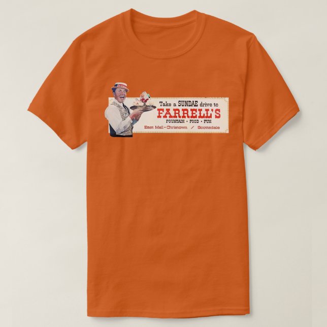 Farrells Ice Cream Parlor Phoenix Arizona 1970 s T Shirt (Design framsida)