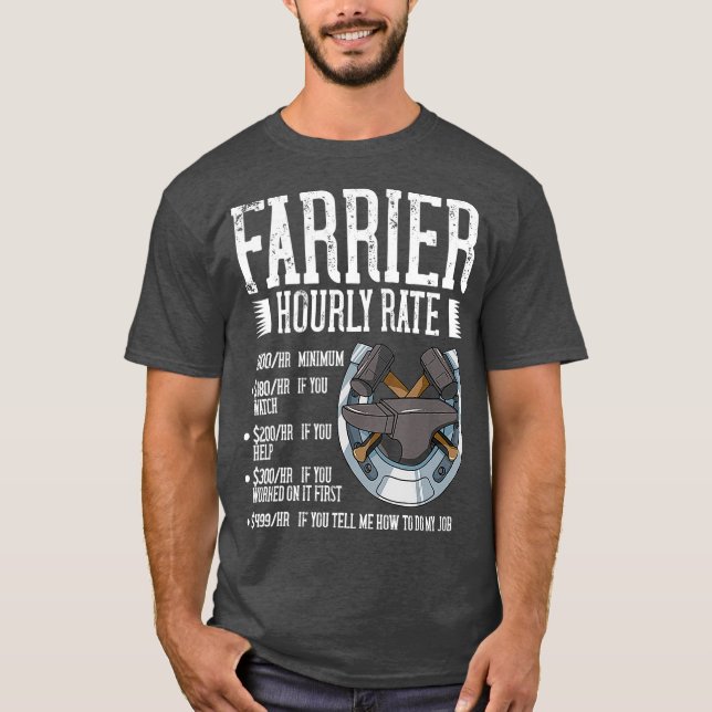 Farrier Horseshoe Gift Hoof Verktyg (2) T Shirt (Framsida)