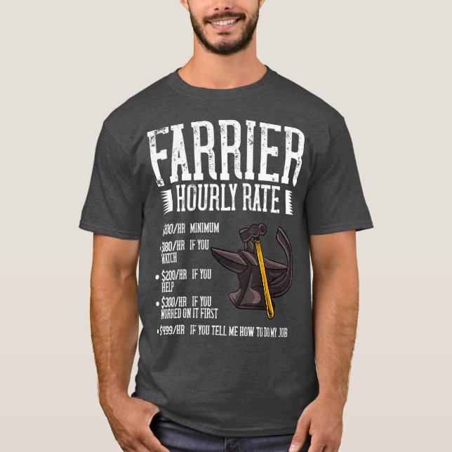 Farrier Horseshoe Gift Hoof Verktyg T Shirt (Framsida)