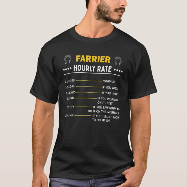 Farrier Horseshoe Hoof Art för trimning av Equine  T Shirt (Framsida)