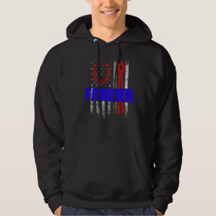 Farrier Horseshoe Hoof Trimming Equine Shoeing _1 Hoodie