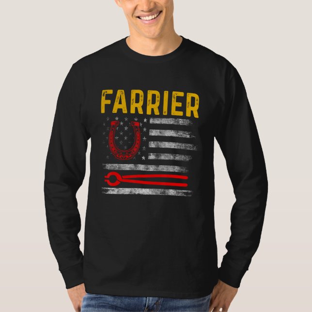 Farrier Horseshoe Hoof Trimming Equine Shoeing 93 T Shirt (Framsida)
