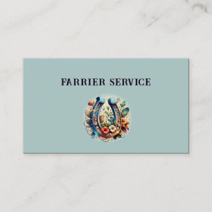 Farrier Horseshoe Service Wood Visitkort