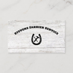 Farrier Horseshoe Service Wood Visitkort