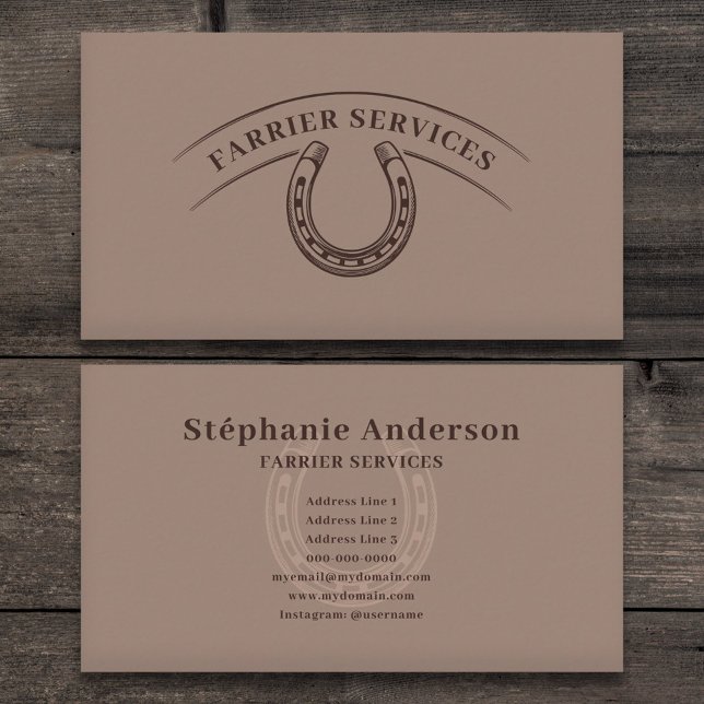 Farrier & Horseshoe Visitkort (Farrier & Horseshoe Business Card)
