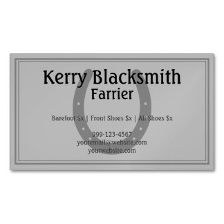 Farrier Horseshoeing and Trim Affärskort Magnet