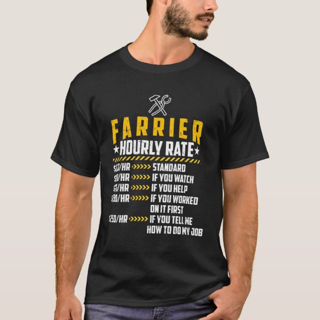 Farrier Hourly Rate Loves  Blacksmith Labor Rates T Shirt (Framsida)