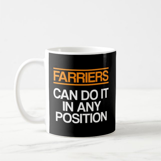 Farrier Position Horseshoe Hoof Trimming Equine Sh Kaffemugg (Vänster)