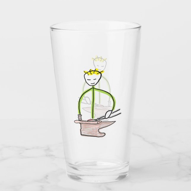 Farrier Stickman Glaskopp (Framsida)