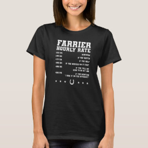 Farrier Timly Rate Blacksmith Horseshoe Forge T Shirt