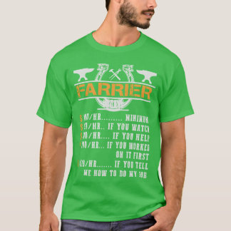 Farrier Timly Rate Farrier Horse roligt T Shirt