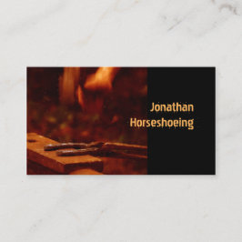 Farrieren skapar en sko visitkort