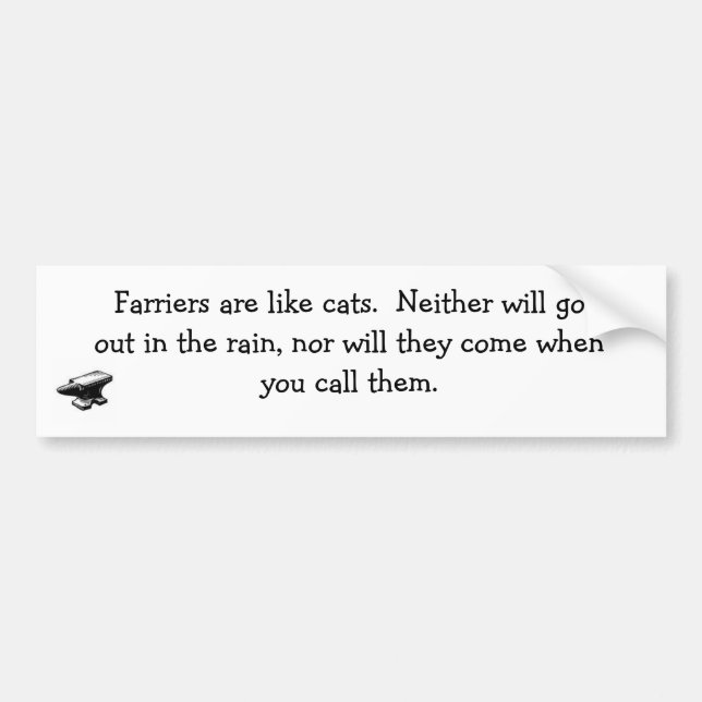 Farriers- och kattbildekal bildekal (Framsidan)