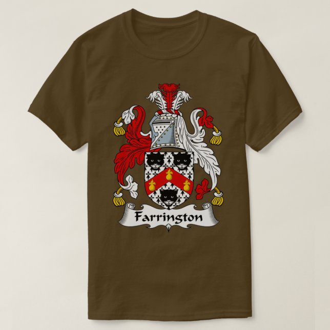 Farrington Coat of Arms Family Crest  T Shirt (Design framsida)