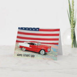 Fars dag 1955 Chevy Car på Karta Kort