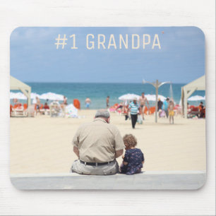 Fars dag #1 Grandpa Anpassningsbar Photo Musmatta