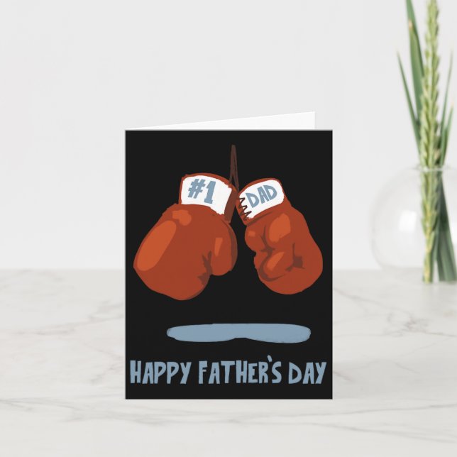 Fars dag #1 Pappa Boxnings Handskor  Kort (Framsida)
