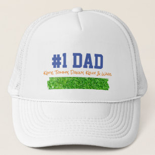 Fars dag #1 PAPPA Kids NAMN Grass Roligt Keps