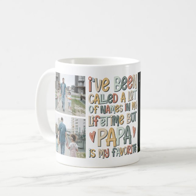 Fars dag 3 Fotokollage Kaffemugg (Framsida vänster)