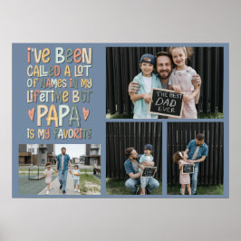 Fars dag 4 Fotocollageaffisch Poster