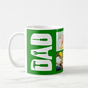 Fars dag 6 Photo Keepsak Handyman Pappa Grönt Kaffemugg