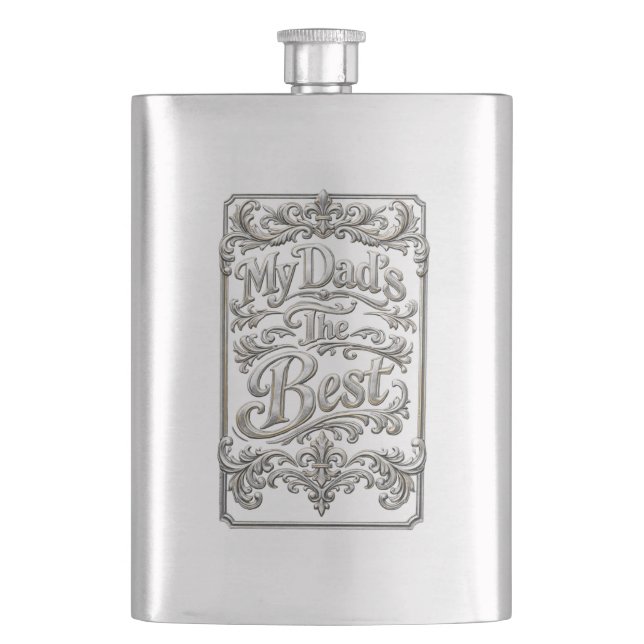Fars dag 8 oz Rostfritt Stål Flask Fickplunta (Framsidan)