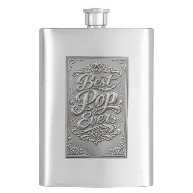 Fars dag 8 oz Rostfritt Stål Flask Fickplunta (Framsidan)