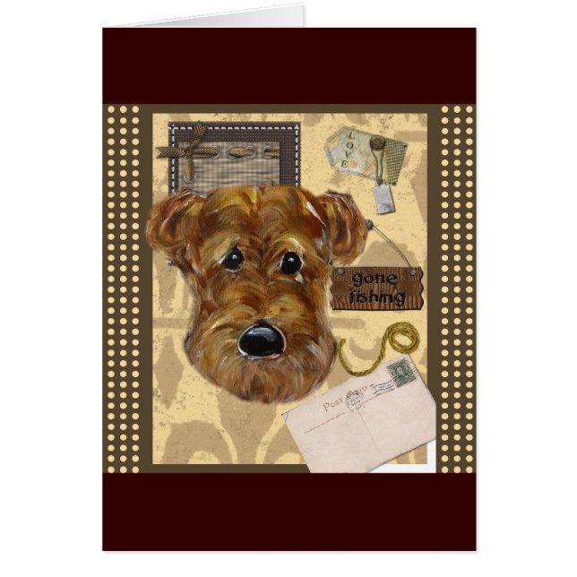 FARS DAG AIREDALE HÄLSNINGSKORT (Framsidan)