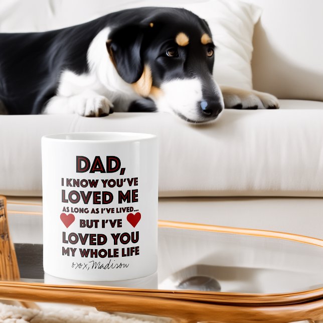 Fars dag älskade dig-citat jumbo mugg (Father's Day Loved You Quote Giant Coffee Mug)