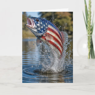 Fars dag amerikansk flaggfisk kort