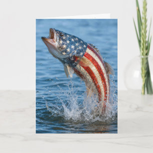 Fars dag amerikansk flaggfisk kort