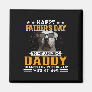 Fars dag amerikanska bulldog Hund-gåvor åt mig Magnet