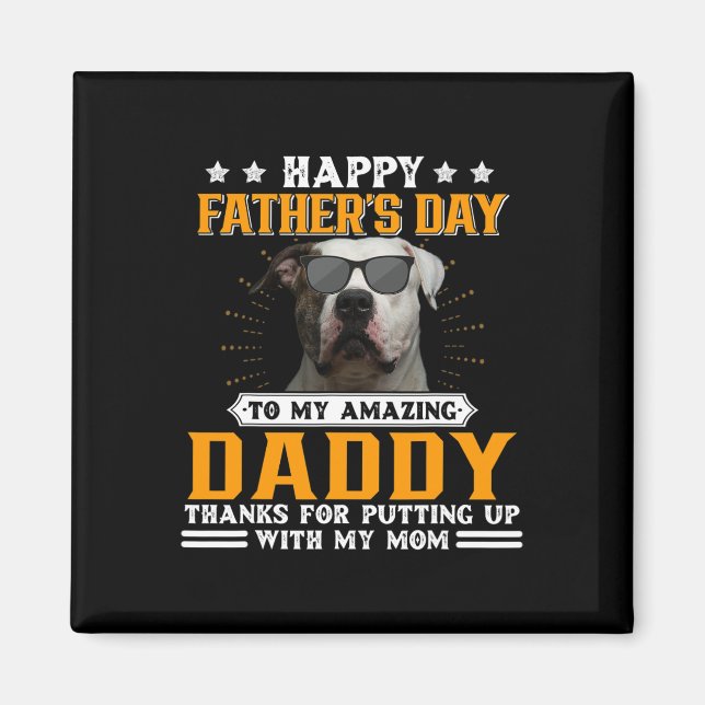 Fars dag amerikanska bulldog Hund-gåvor åt mig Magnet (Framsidan)
