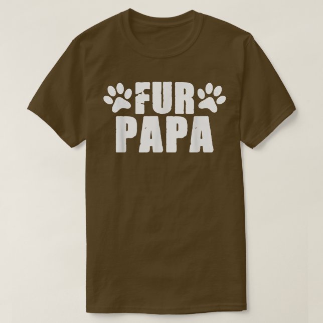 Fars dag Animal Lover Hund och Cat Pappa Pappa Pap T Shirt (Design framsida)
